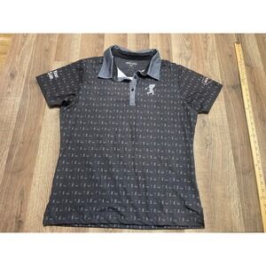 Jack Links Shirt, Women's Size Medium, Black, Polo Shirt, Golf Sasquatch